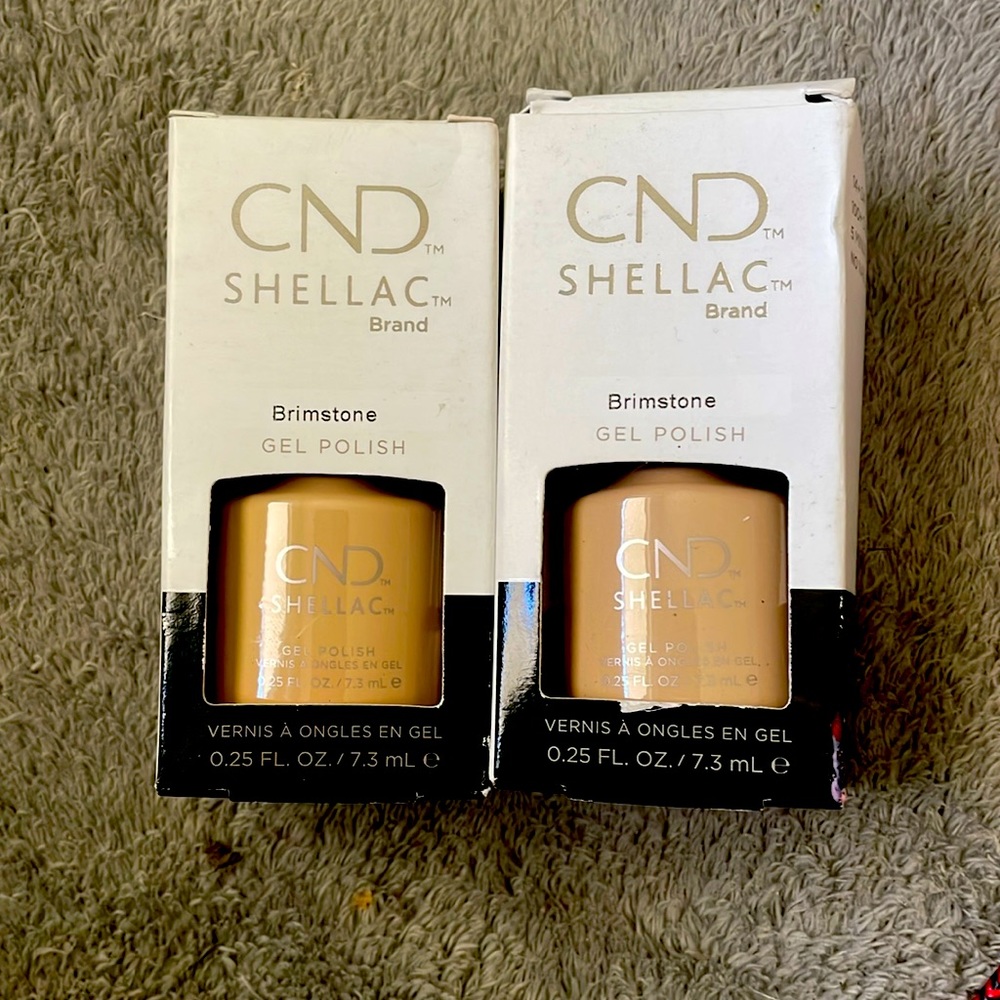 Cnd Shellac brand brimstone gel polish